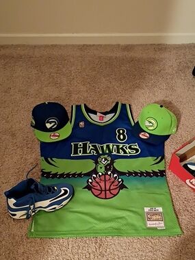ATLANTA HAWKS STEVE SMITH MITCHELL & NESS JERSEY #8